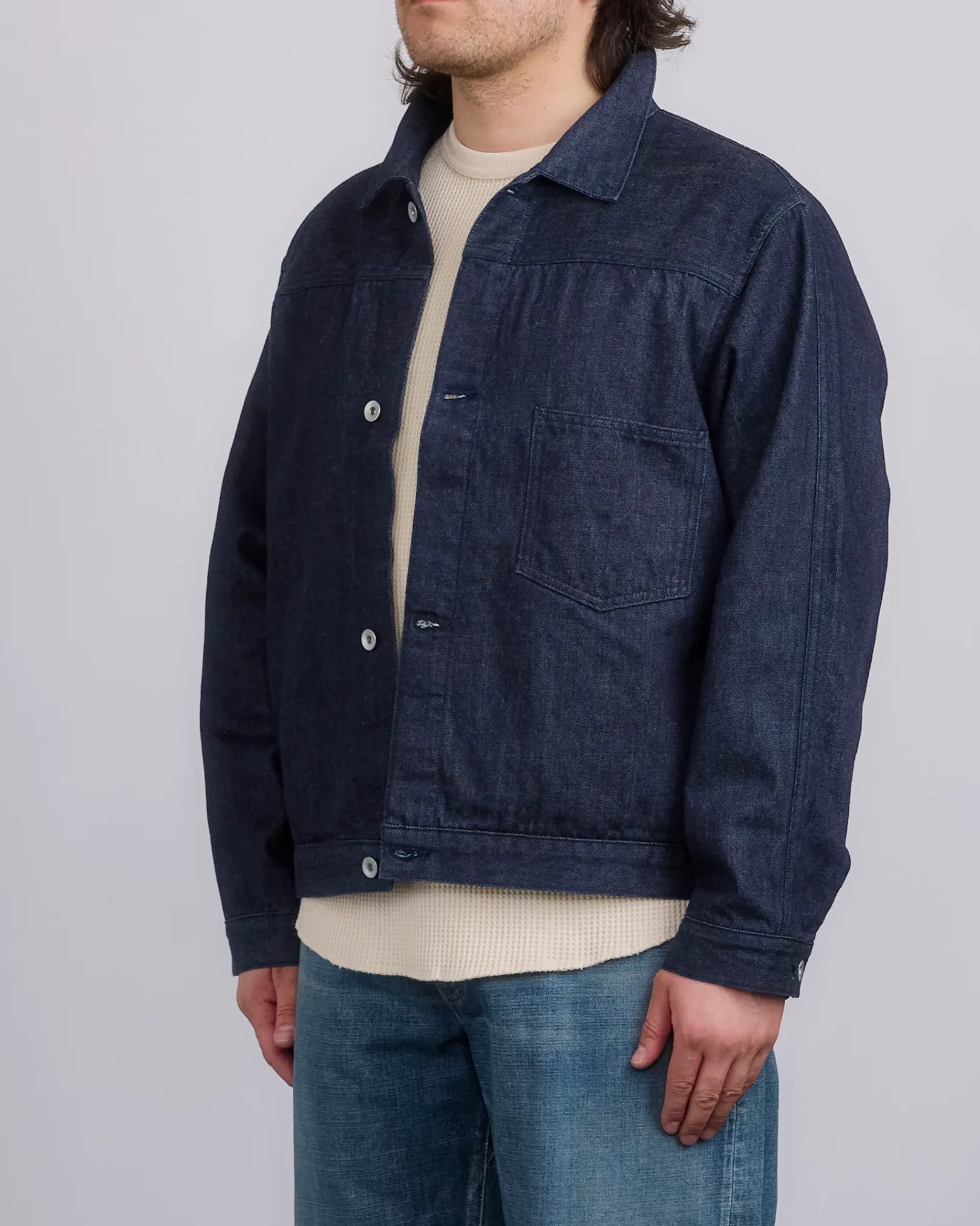 Outlet nanamica Short Denim Slub Yarn Jacket Indigo