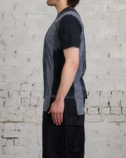 Fashion Needles 5 Cuts T-Shirt Bu0026W Mishsmash Dye