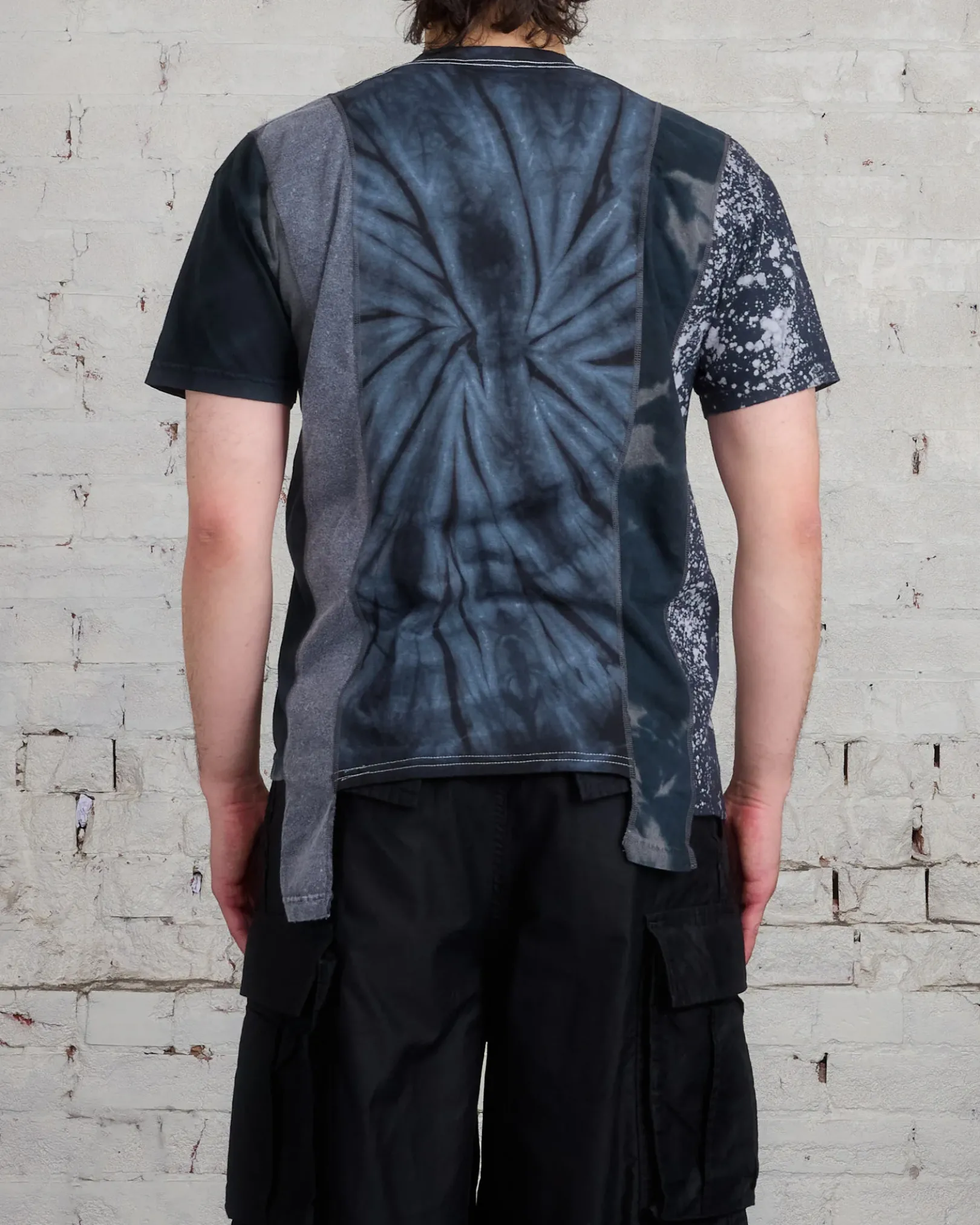 Fashion Needles 5 Cuts T-Shirt Bu0026W Mishsmash Dye