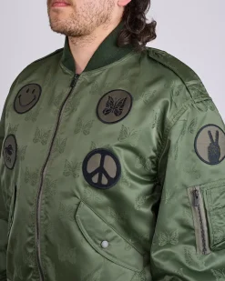 Hot Needles L2-B Jacket Papillon Jacquard Sateen Olive