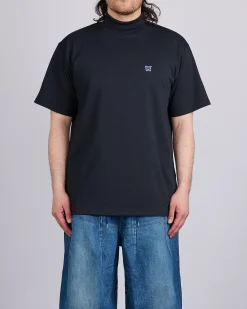 Clearance Needles Mock Neck T-Shirt Poly Jersey Black