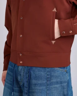 Online Needles Piping Cowboy Double Cloth Jacket Brown