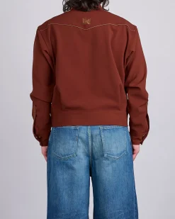 Online Needles Piping Cowboy Double Cloth Jacket Brown