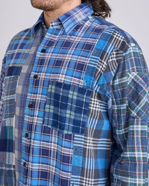 Best Needles Rebuild Flannel Straight Hem Button Shirt Assorted