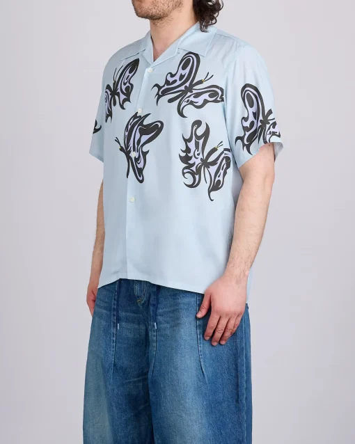 Best Needles x Kae Tanaka One-Up Rayon Shirt KT Papillon Light Blue