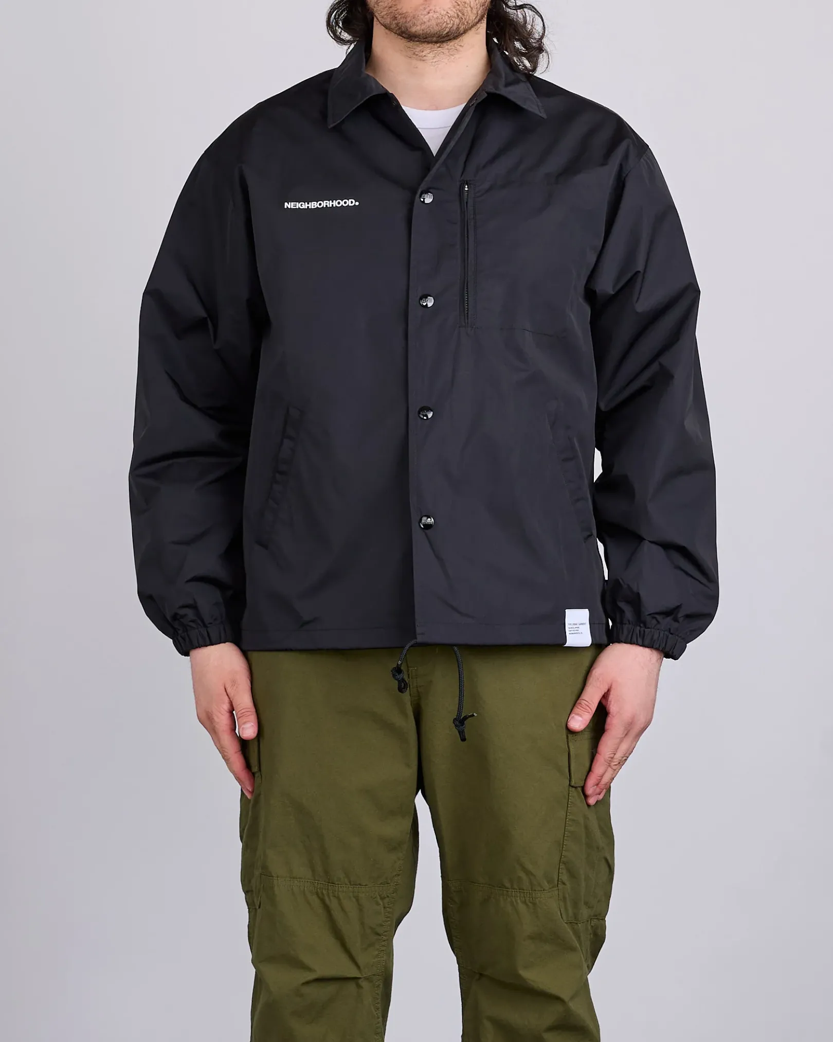 Discount Neighborhood Windbreaker Jacket-2 Black