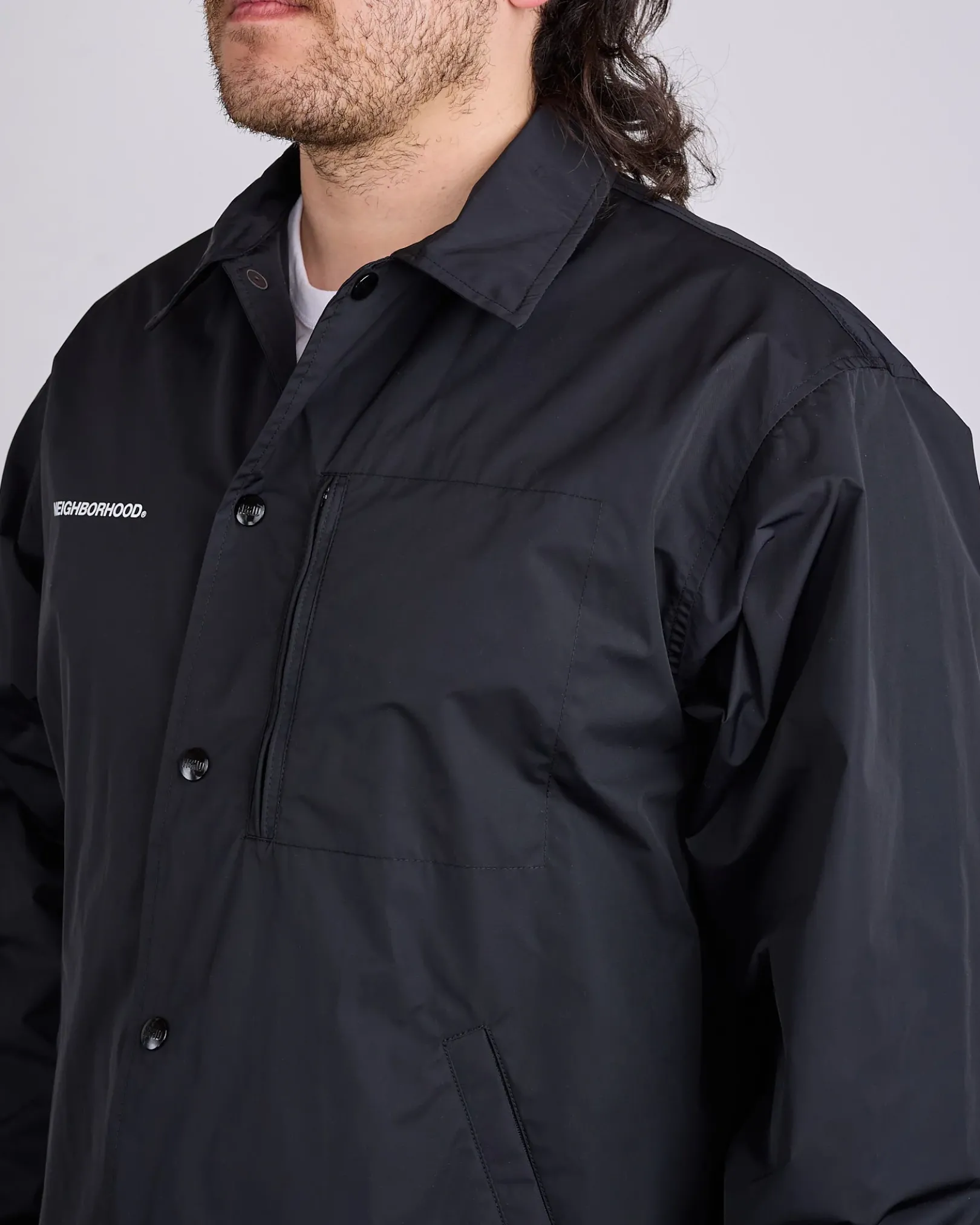 Discount Neighborhood Windbreaker Jacket-2 Black