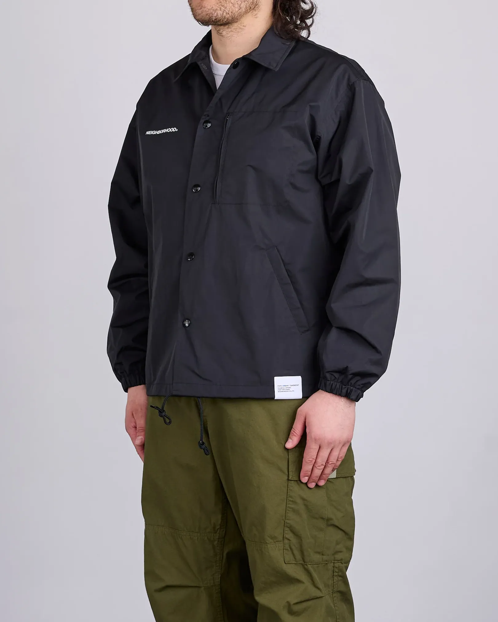 Discount Neighborhood Windbreaker Jacket-2 Black