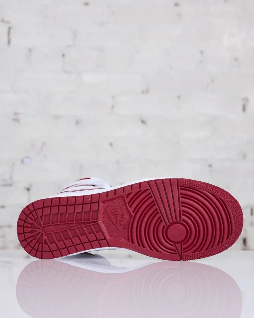 Clearance Nike Men's Air Jordan 1 High '85 "Metallic Burgundy" White/Team Red-White
