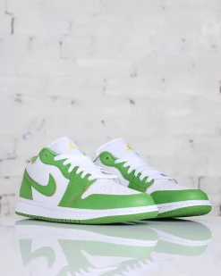 Fashion Nike Men's Air Jordan 1 Low SE White/Chlorophyll-Lightening