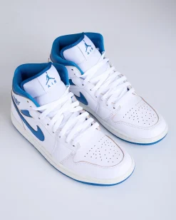 Best Nike Men's Air Jordan 1 Mid SE White/Industrial Blue-Sail