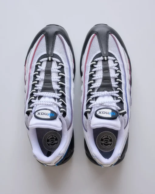 New Nike Men's Air Max 95 Premium "Toronto" White University Red-Blue Jay-Black