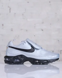 New Nike Men's Air Max Plus Wolf Grey/Black-Metallic Silver