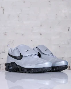 New Nike Men's Air Max Plus Wolf Grey/Black-Metallic Silver