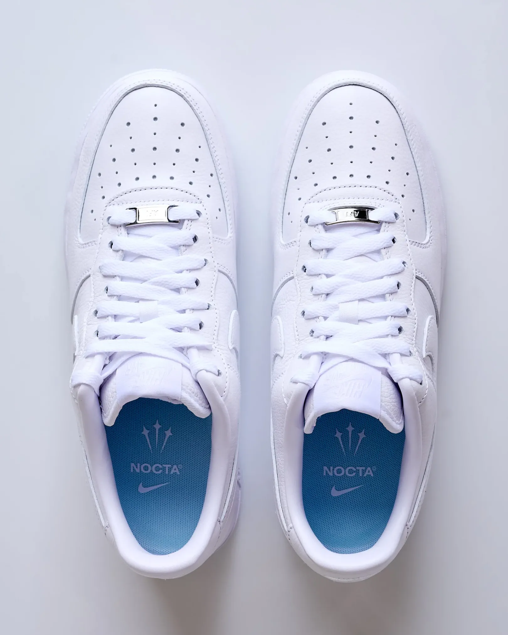 New Nike Men's NOCTA Air Force 1 Low White/White-White-Cobalt Tint