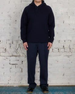 Fashion Norse Projects Axel Merino Cotton Milano Hoodie Dark Navy