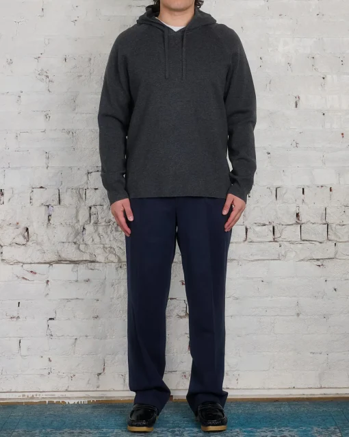 Best Norse Projects Axel Merino Cotton Milano Hoodie Dark Grey