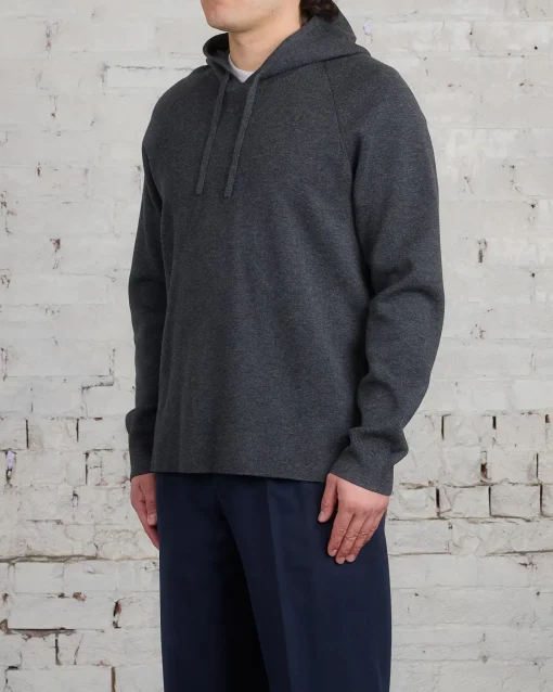 Best Norse Projects Axel Merino Cotton Milano Hoodie Dark Grey