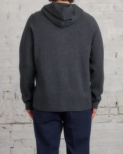 Best Norse Projects Axel Merino Cotton Milano Hoodie Dark Grey