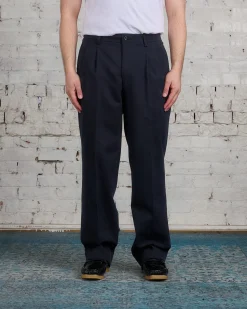 New Norse Projects Benn Relaxed Cotton Wool Trouser Black