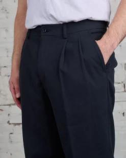 New Norse Projects Benn Relaxed Cotton Wool Trouser Black