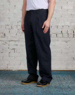 New Norse Projects Benn Relaxed Cotton Wool Trouser Black