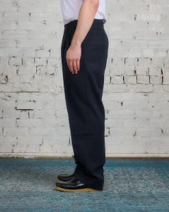 New Norse Projects Benn Relaxed Cotton Wool Trouser Black