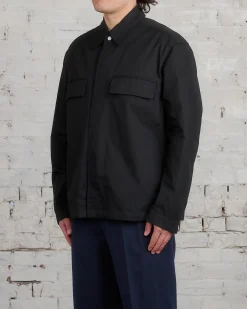 Outlet Norse Projects Felle Fine Broken Twill Overshirt Black