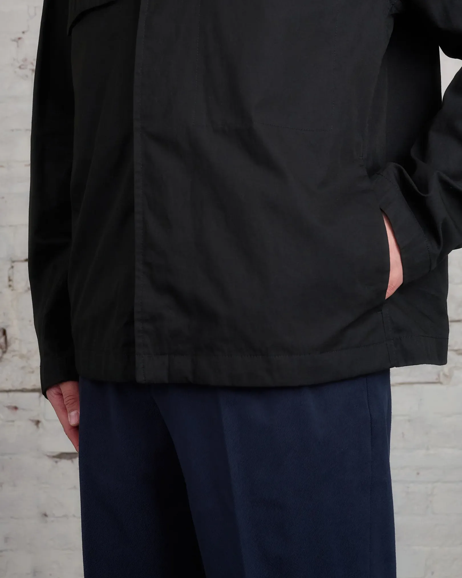 Outlet Norse Projects Felle Fine Broken Twill Overshirt Black