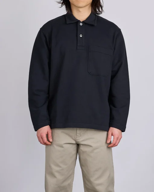 Best Norse Projects Fraser Relaxed Organic Loopback LS Black