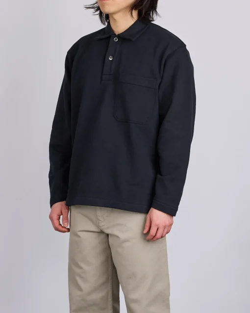 Best Norse Projects Fraser Relaxed Organic Loopback LS Black