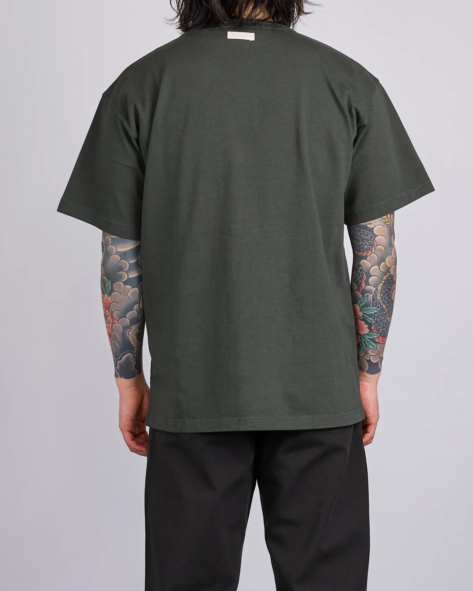 Clearance Norse Projects Simon Heavy T-Shirt Black Olive