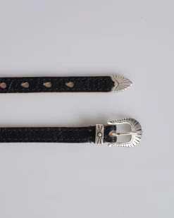 Clearance Our Legacy Cowboy Wraparound Leather Bracelet Deep Black