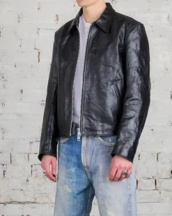 Hot Our Legacy Mini Jacket Top Dyed Black Leather