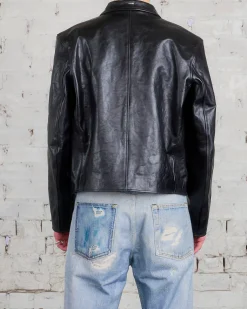 Hot Our Legacy Mini Jacket Top Dyed Black Leather