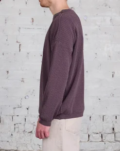 Fashion Our Legacy Popover Round Neck Sweater Silk Plum Habitable