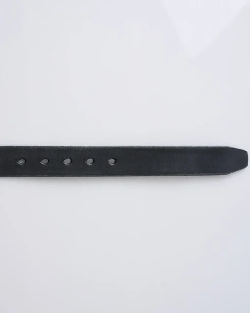 Fashion Our Legacy Star Fall Bridle Leather Belt Black
