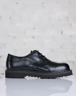 Clearance Our Legacy Trampler Shoe Black Cracked Patent Leather