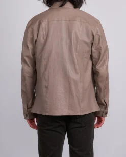 Hot Our Legacy Welding Button Shirt Grey Lamb Leather