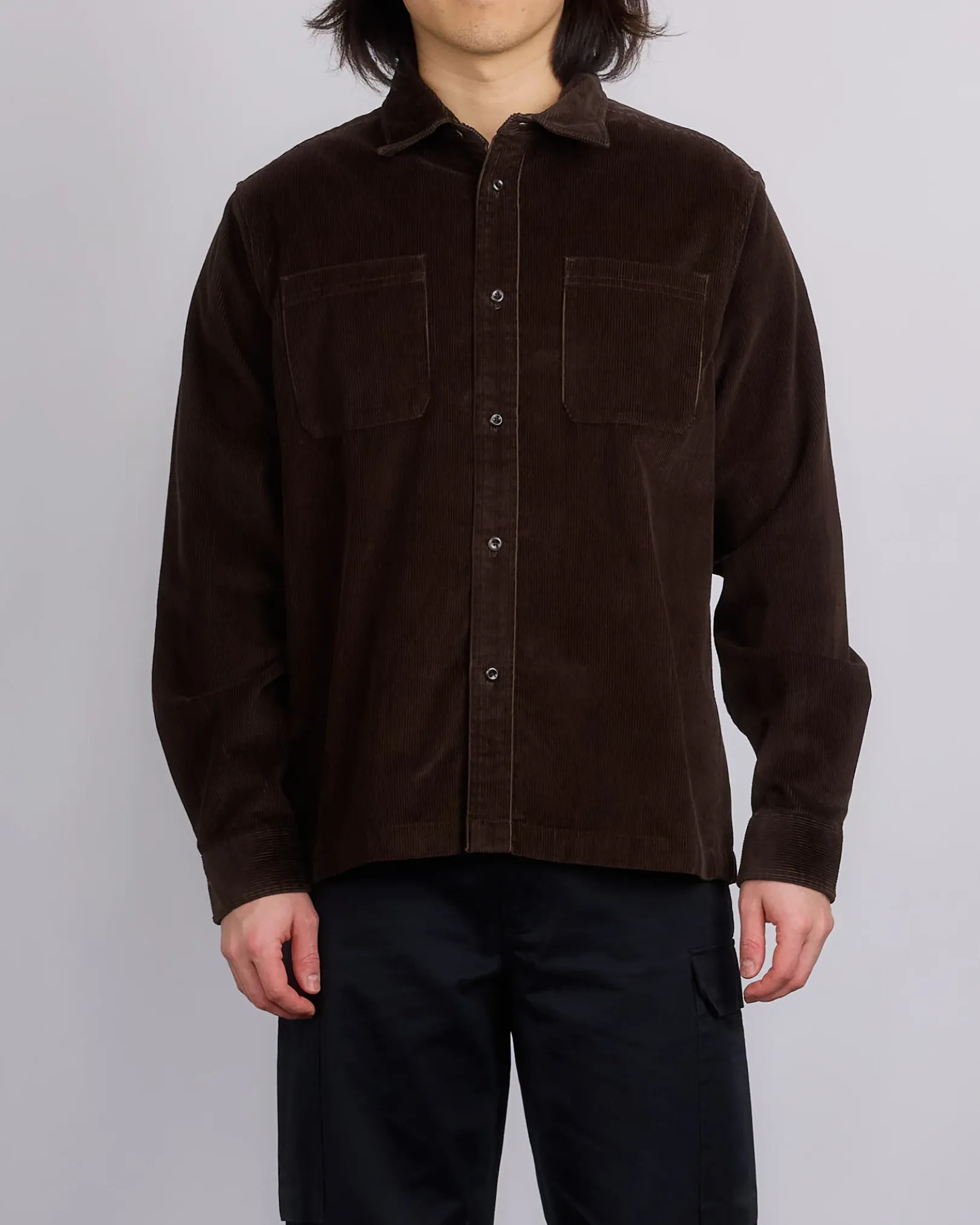 Discount Reigning Champ Corduroy Campus Overshirt Coffee