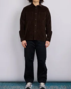 Discount Reigning Champ Corduroy Campus Overshirt Coffee