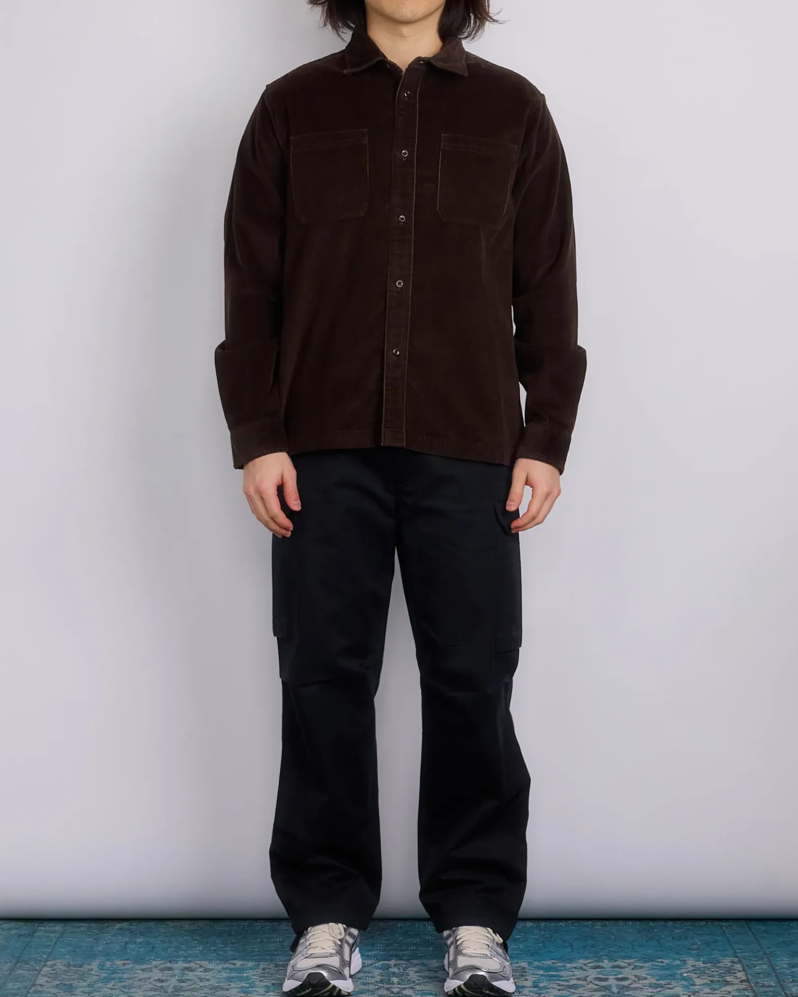 Discount Reigning Champ Corduroy Campus Overshirt Coffee