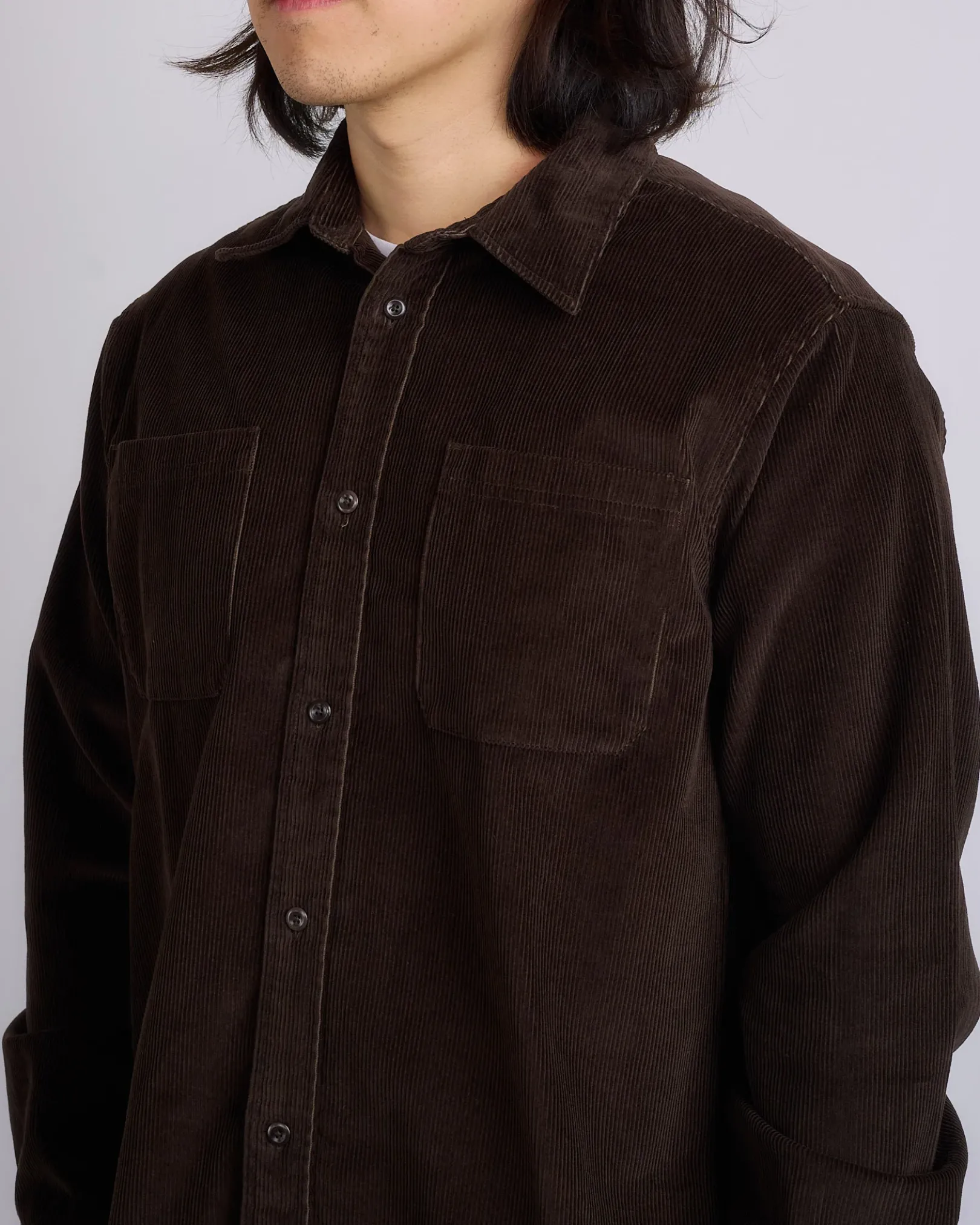 Discount Reigning Champ Corduroy Campus Overshirt Coffee