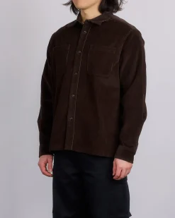 Discount Reigning Champ Corduroy Campus Overshirt Coffee