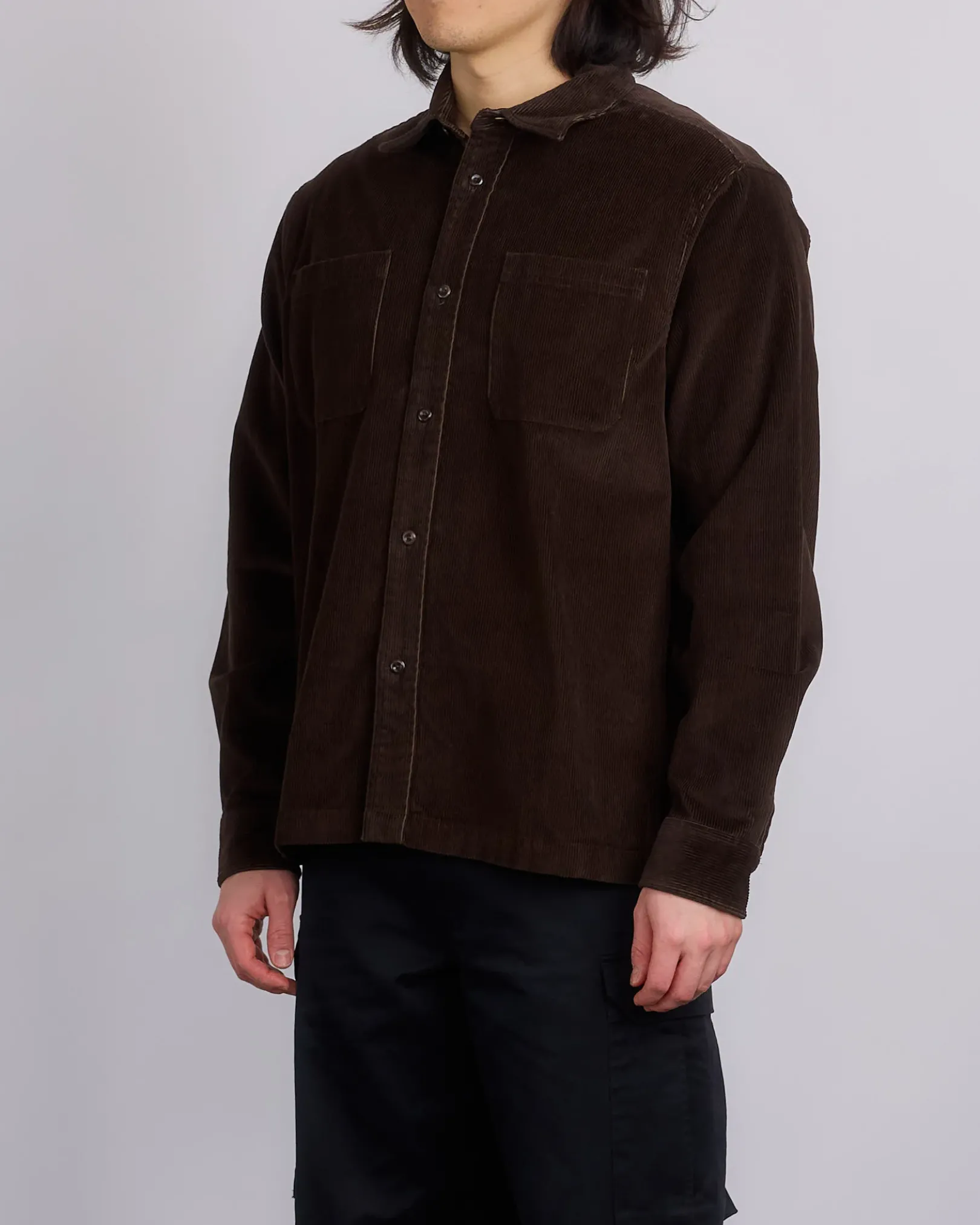 Discount Reigning Champ Corduroy Campus Overshirt Coffee
