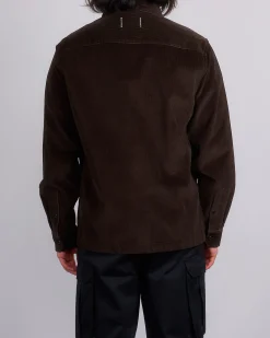 Discount Reigning Champ Corduroy Campus Overshirt Coffee