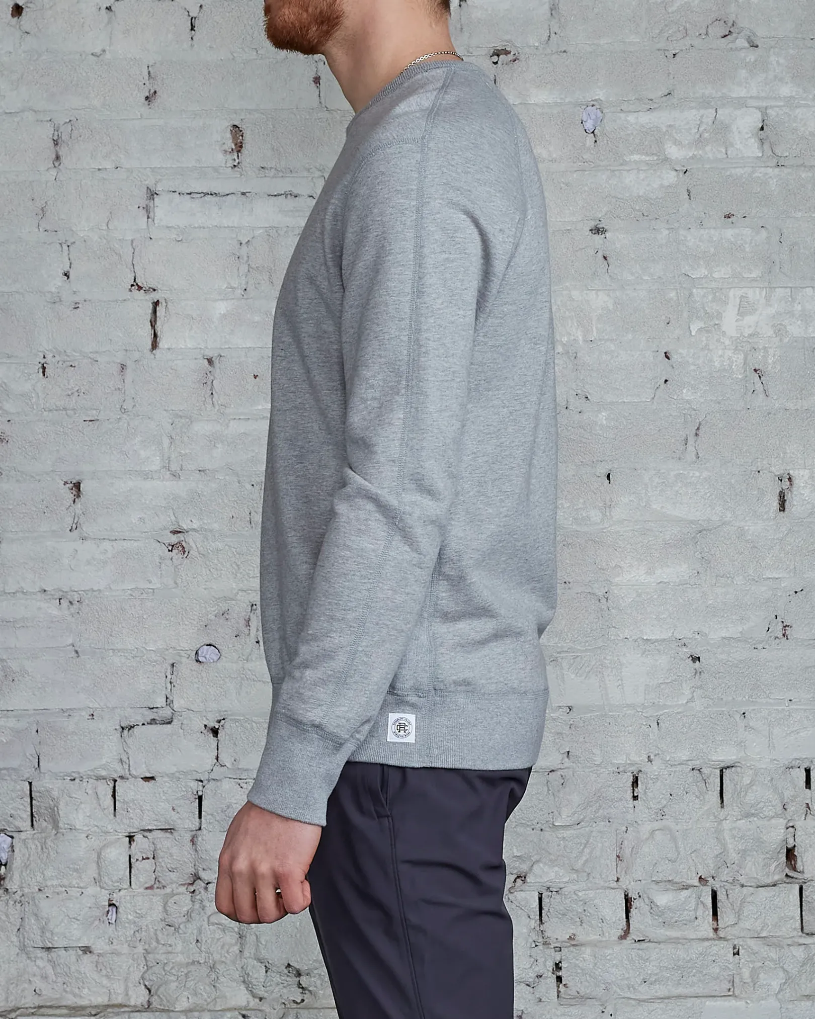 Outlet Reigning Champ Core Crewneck Heather Grey