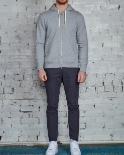 Outlet Reigning Champ Core Full Zip Hood Heather Grey