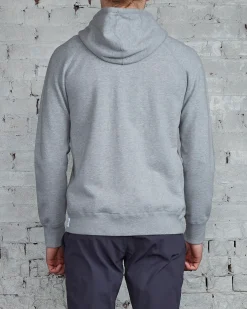 Outlet Reigning Champ Core Full Zip Hood Heather Grey