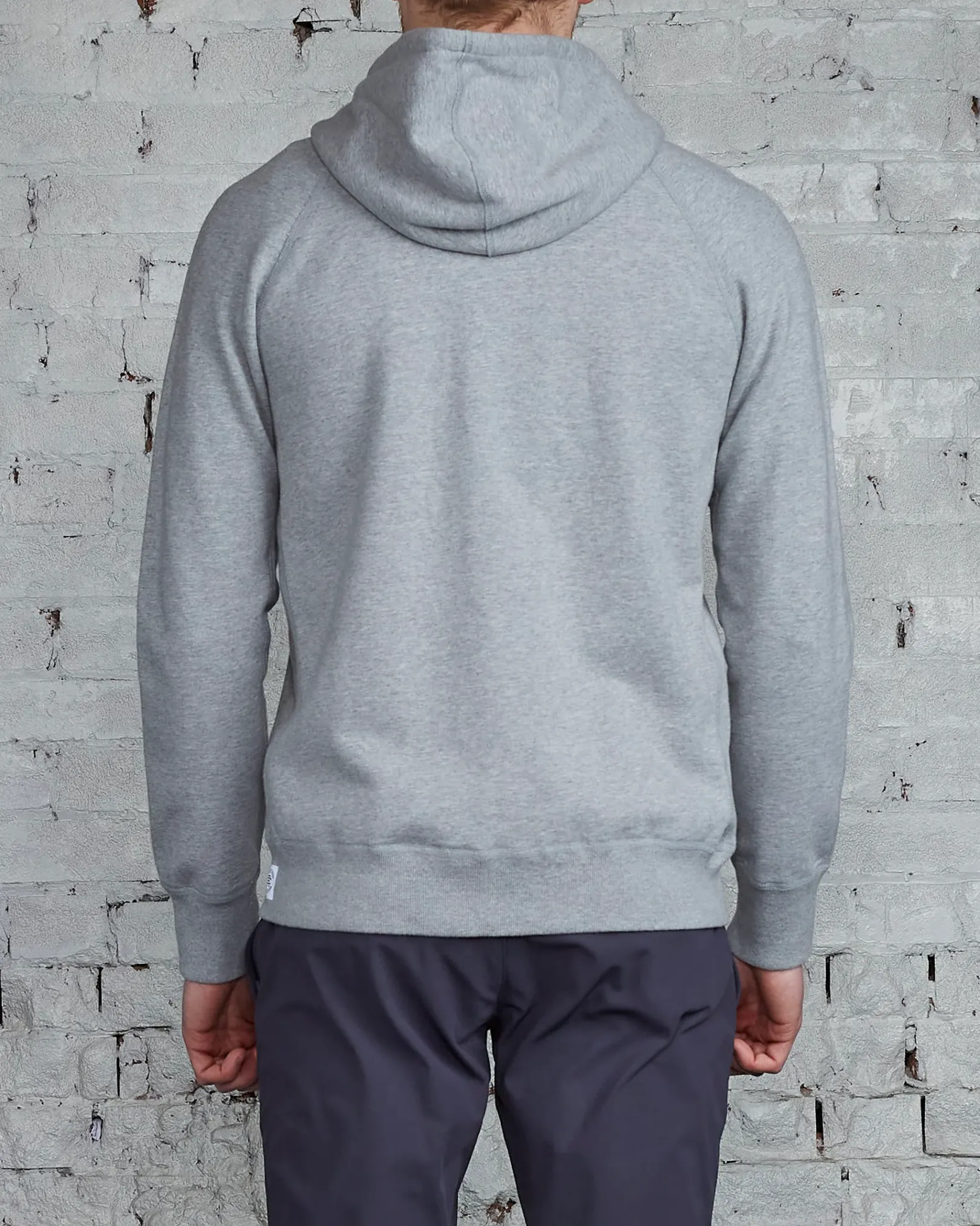 Outlet Reigning Champ Core Full Zip Hood Heather Grey